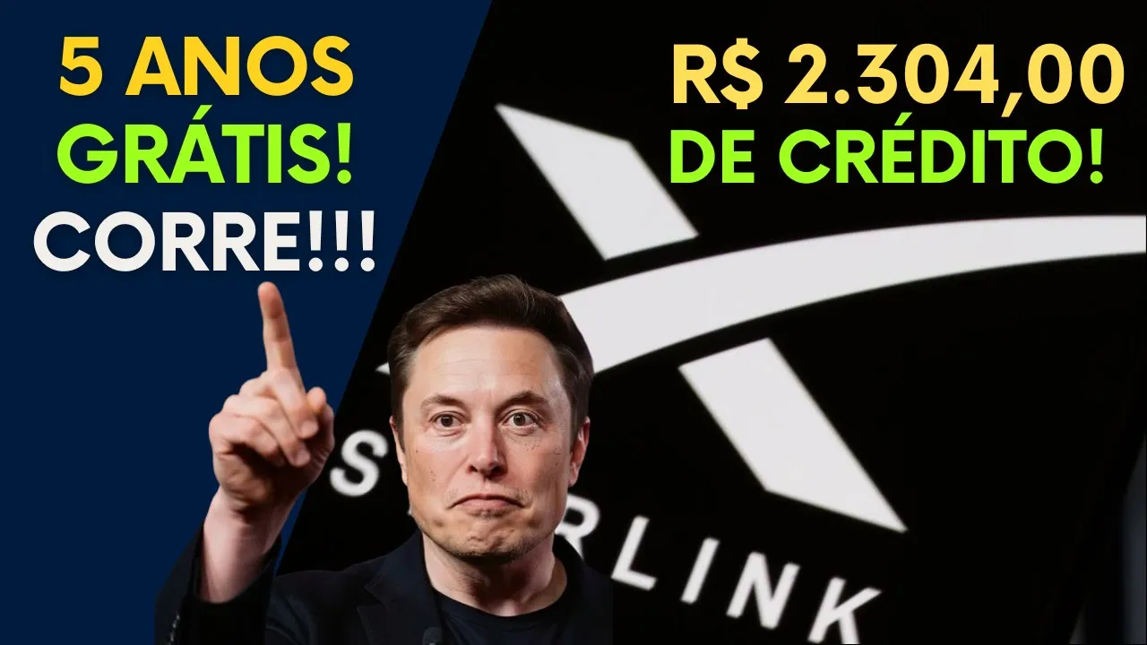 STARLINK: 5 ANOS GRÁTIS | Ganhe R$ 2.304 de Crédito!